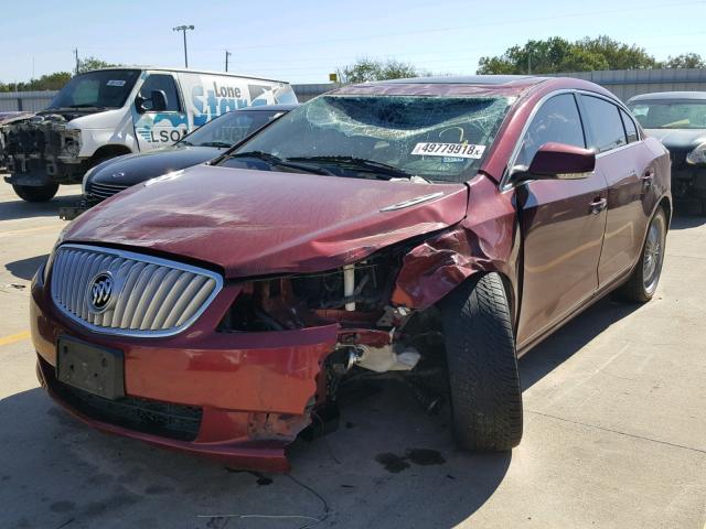 1G4GE5GV6AF196910 - 2010 BUICK LACROSSE C RED photo 2