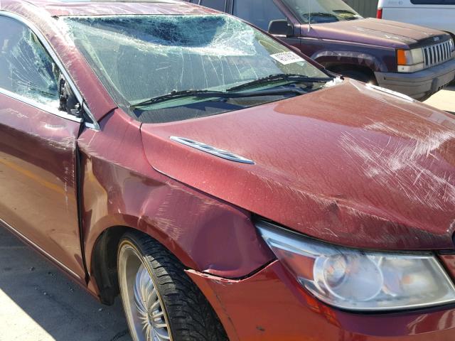 1G4GE5GV6AF196910 - 2010 BUICK LACROSSE C RED photo 9