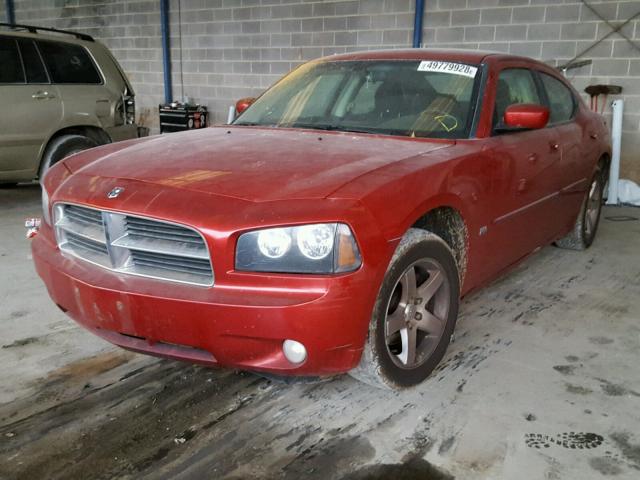 2B3CA3CV9AH277053 - 2010 DODGE CHARGER SX MAROON photo 2