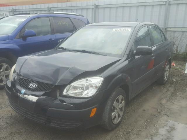 KNADE123886368156 - 2008 KIA RIO BASE BLACK photo 2