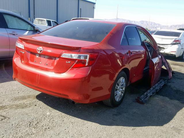 4T4BF1FK4ER435661 - 2014 TOYOTA CAMRY L RED photo 4