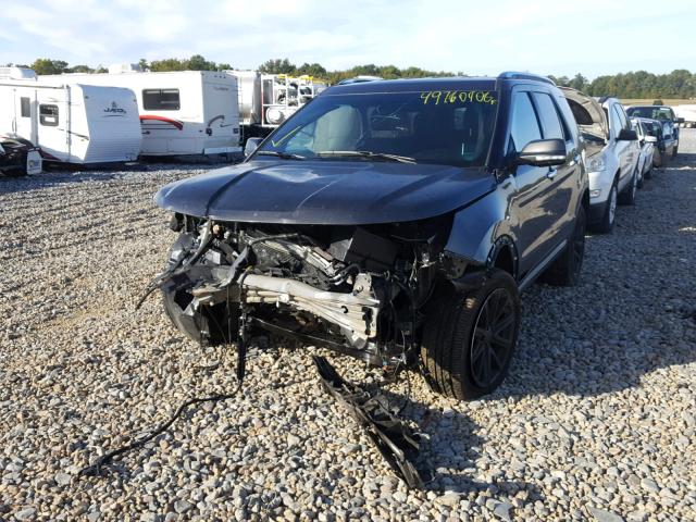 1FM5K8F84GGC89313 - 2016 FORD EXPLORER L GRAY photo 2