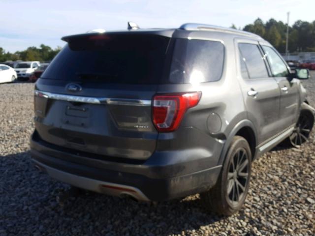 1FM5K8F84GGC89313 - 2016 FORD EXPLORER L GRAY photo 4