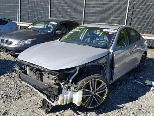 JN1BV7AR8EM697632 - 2014 INFINITI Q50 BASE SILVER photo 2