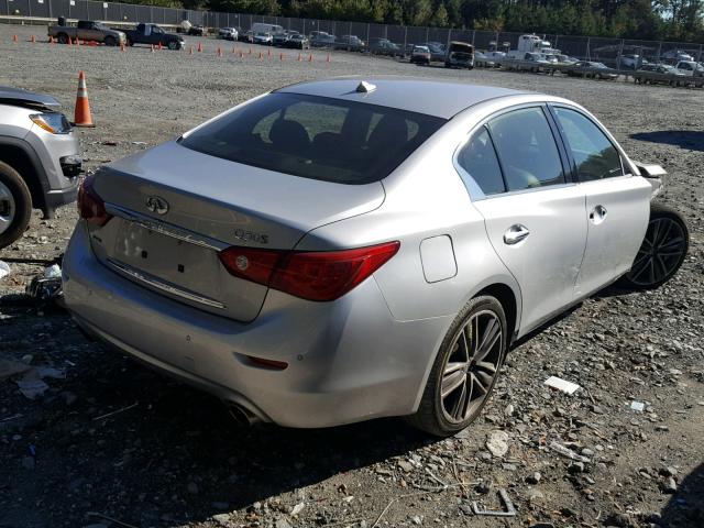 JN1BV7AR8EM697632 - 2014 INFINITI Q50 BASE SILVER photo 4