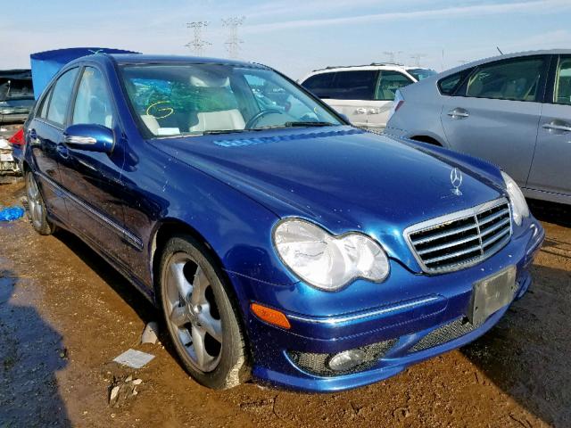 WDBRF40J95F626297 - 2005 MERCEDES-BENZ C 230K SPO BLUE photo 1