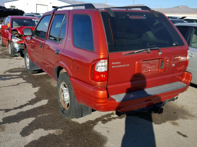 4S2DM58W1Y4332971 - 2000 ISUZU RODEO S RED photo 3