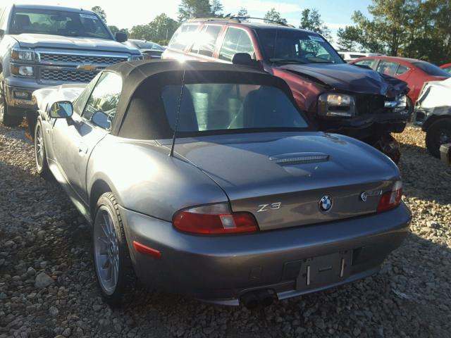 4USCN53402LJ60398 - 2002 BMW Z3 3.0 GRAY photo 3