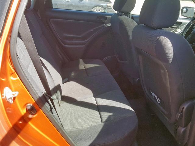 5Y2SL62844Z440102 - 2004 PONTIAC VIBE ORANGE photo 6