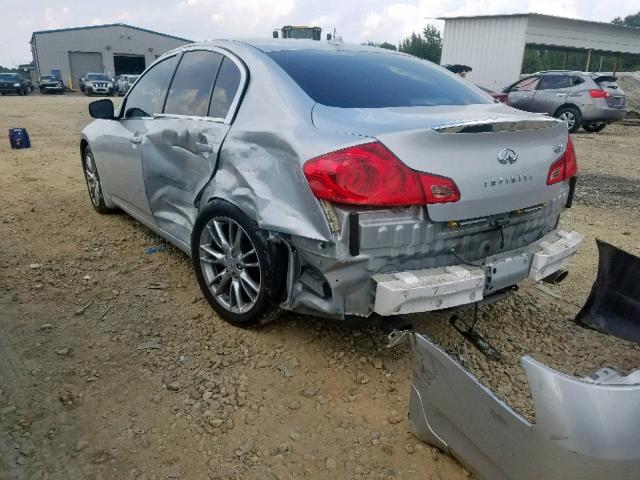 JNKCV61E29M304754 - 2009 INFINITI G37 BASE SILVER photo 3