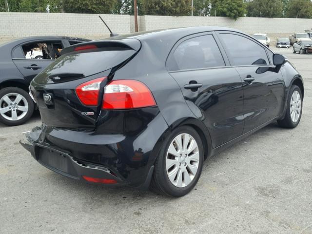 KNADN5A35D6790081 - 2013 KIA RIO EX BLACK photo 4