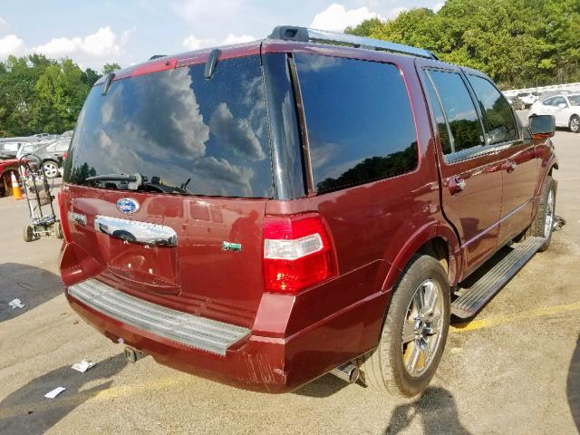 1FMJU1K59AEB64015 - 2010 FORD EXPEDITION MAROON photo 4