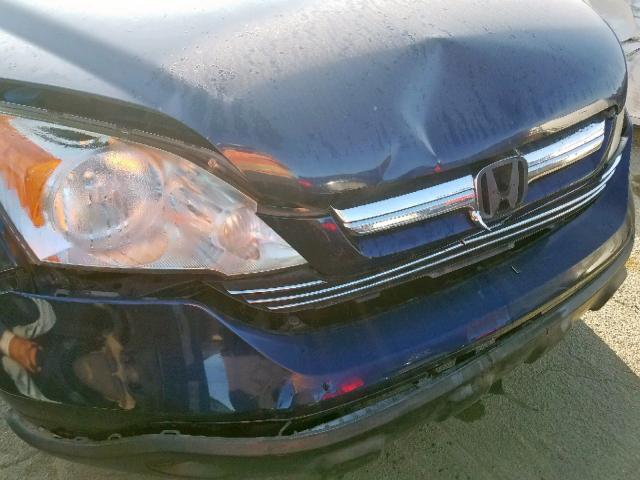 JHLRE38789C005456 - 2009 HONDA CR-V EXL BLUE photo 9