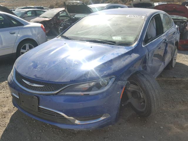 1C3CCCAB3FN749042 - 2015 CHRYSLER 200 LIMITE BLUE photo 2