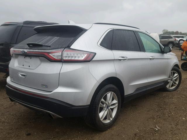 2FMTK4J9XFBC30451 - 2015 FORD EDGE SEL SILVER photo 4