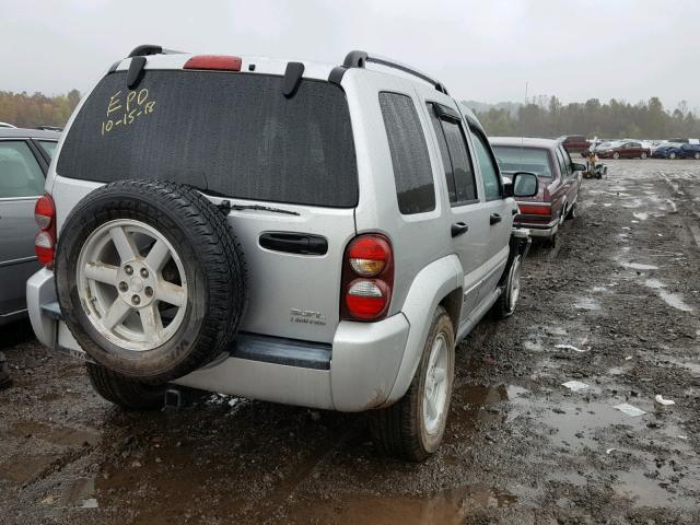 1J4GL58K26W108032 - 2006 JEEP LIBERTY LI SILVER photo 4