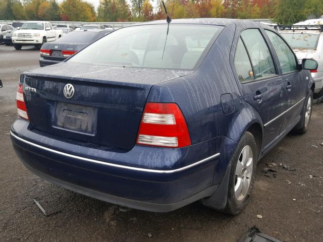 3VWSK69M14M079237 - 2004 VOLKSWAGEN JETTA GLS BLUE photo 4