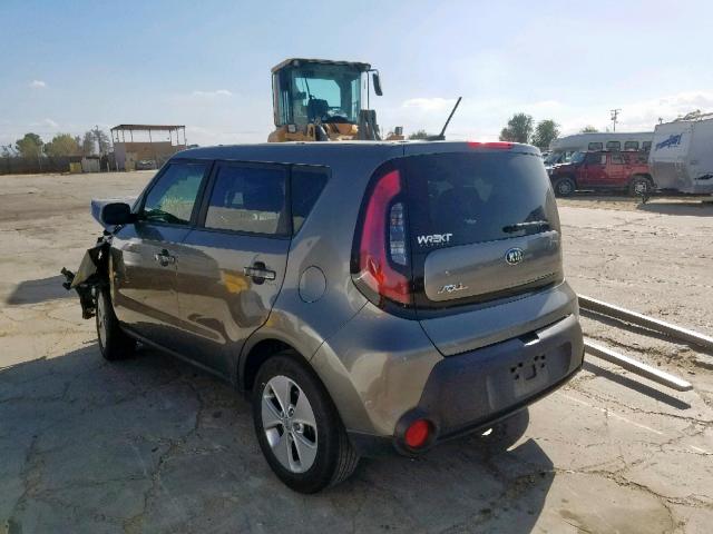 KNDJN2A27G7359767 - 2016 KIA SOUL GRAY photo 3