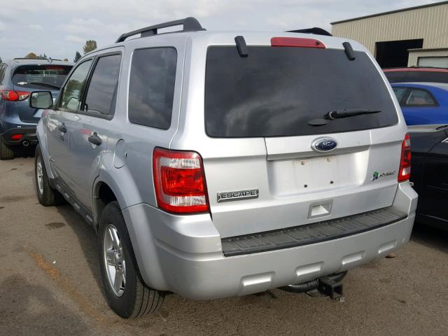 1FMCU5K36CKA67633 - 2012 FORD ESCAPE HYB SILVER photo 3