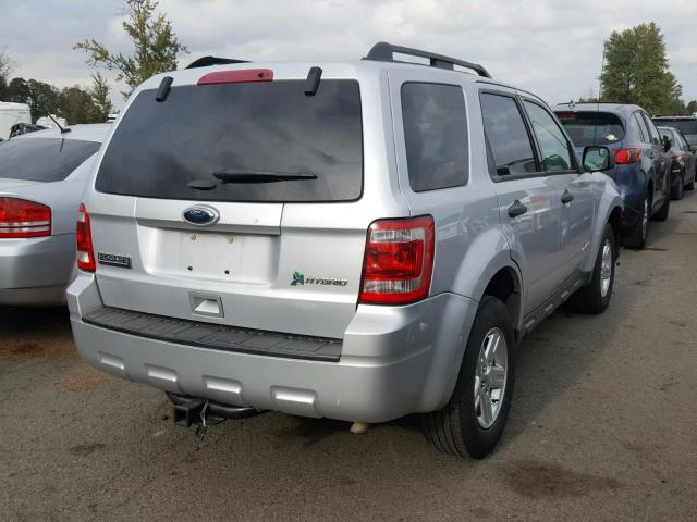 1FMCU5K36CKA67633 - 2012 FORD ESCAPE HYB SILVER photo 4