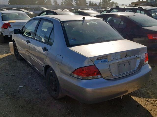 JA3AJ26E55U015530 - 2005 MITSUBISHI LANCER ES SILVER photo 3