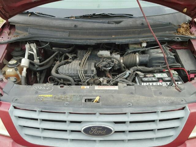 2FMZA57684BA19696 - 2004 FORD FREESTAR S MAROON photo 7