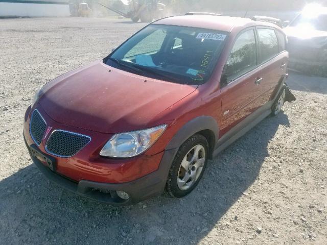 5Y2SL65848Z414309 - 2008 PONTIAC VIBE RED photo 2