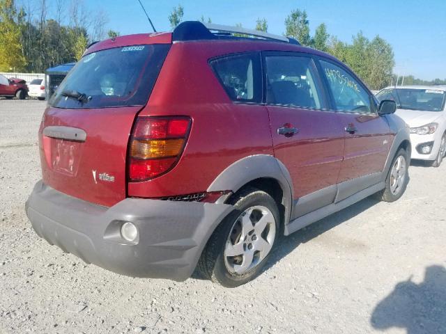 5Y2SL65848Z414309 - 2008 PONTIAC VIBE RED photo 4