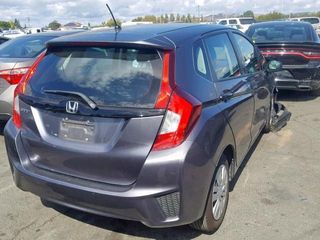 3HGGK5H53FM714914 - 2015 HONDA FIT LX GRAY photo 4