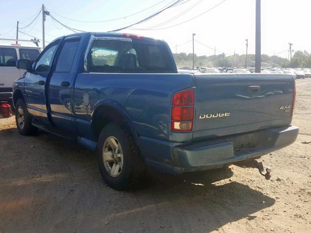 1D7HU18N03S166370 - 2003 DODGE RAM 1500 S BLUE photo 3