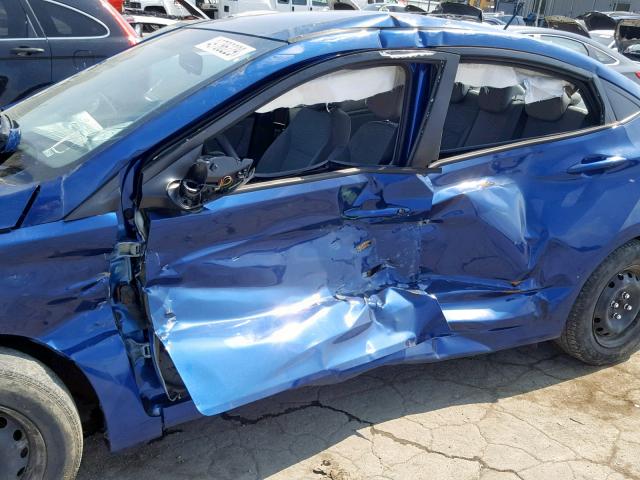 KMHCT4AE5GU989367 - 2016 HYUNDAI ACCENT SE BLUE photo 9