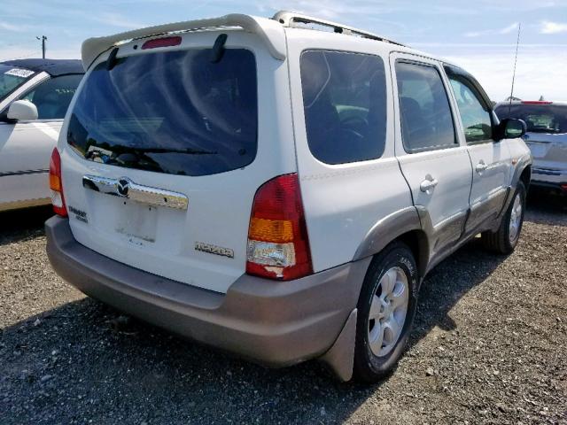 4F2CU09121KM10852 - 2001 MAZDA TRIBUTE LX WHITE photo 4