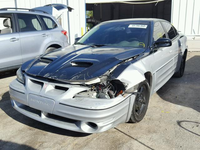 1G2NW52E42M574756 - 2002 PONTIAC GRAND AM G SILVER photo 2