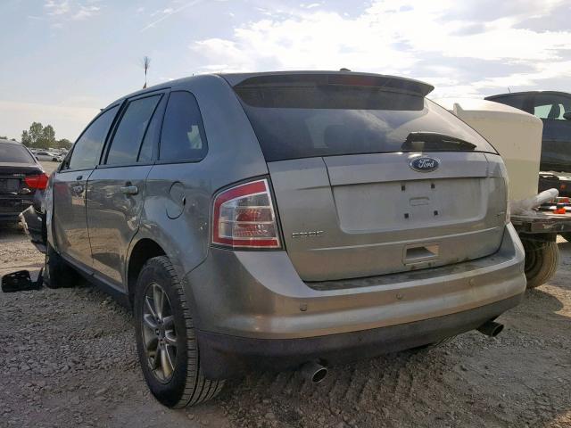 2FMDK38C18BA03944 - 2008 FORD EDGE SEL GRAY photo 3