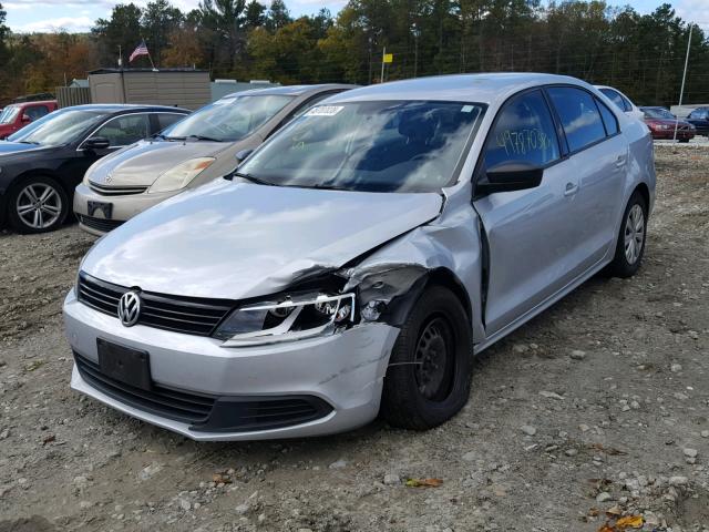 3VW1K7AJ4EM208155 - 2014 VOLKSWAGEN JETTA BASE SILVER photo 2