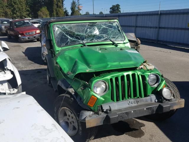 1J4FA49S04P771343 - 2004 JEEP WRANGLER / GREEN photo 1