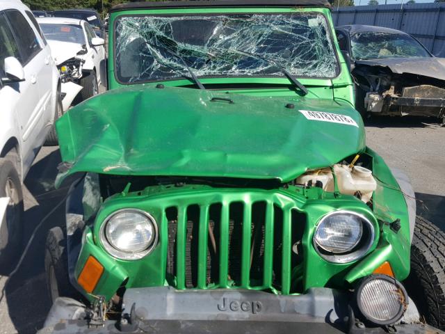 1J4FA49S04P771343 - 2004 JEEP WRANGLER / GREEN photo 7