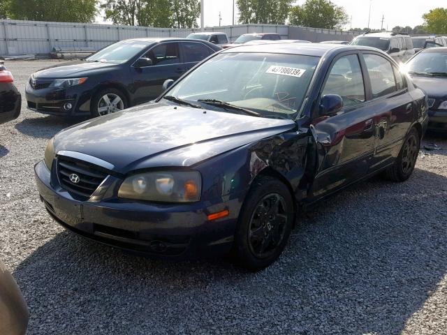 KMHDN46D86U306624 - 2006 HYUNDAI ELANTRA GL BLUE photo 2