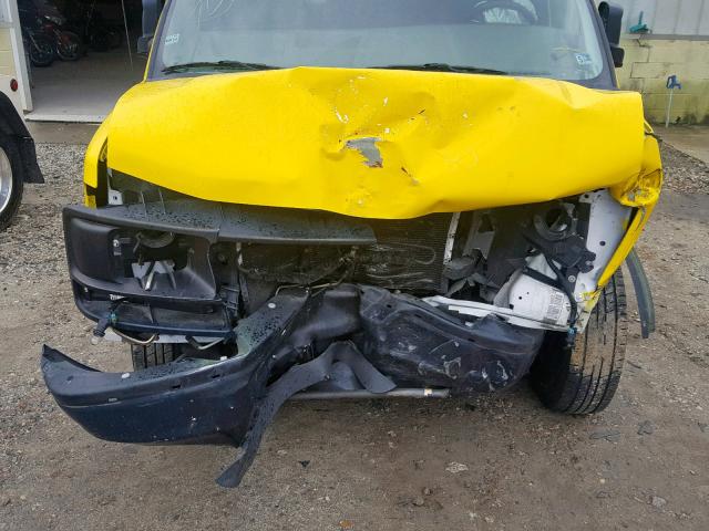 1GCWGFCAXD1103570 - 2013 CHEVROLET EXPRESS G2 YELLOW photo 7