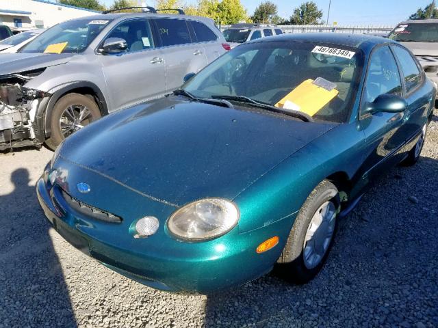 1FALP52U5VG291010 - 1997 FORD TAURUS GL GREEN photo 2