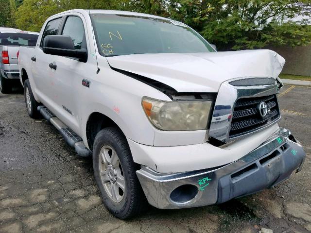 5TFEV54137X028528 - 2007 TOYOTA TUNDRA CRE WHITE photo 1