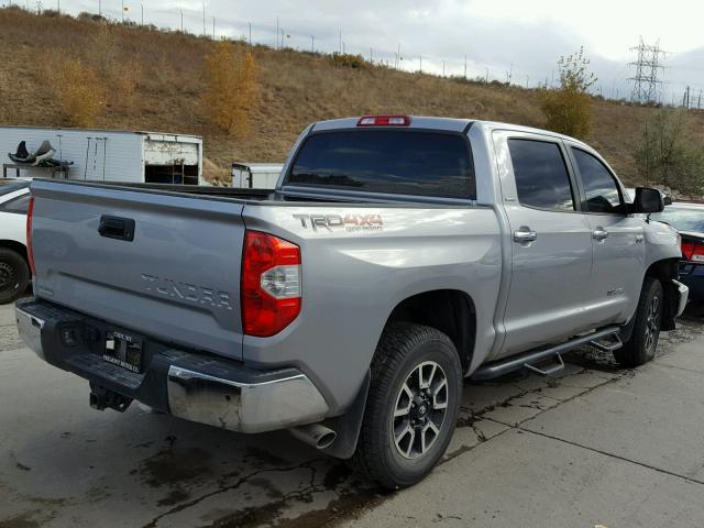 5TFHY5F14EX372612 - 2014 TOYOTA TUNDRA CRE SILVER photo 4