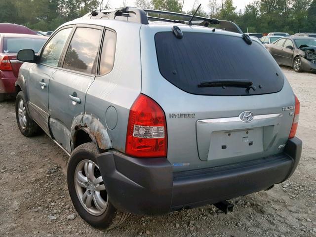 KM8JN72D77U540264 - 2007 HYUNDAI TUCSON SE BLUE photo 3