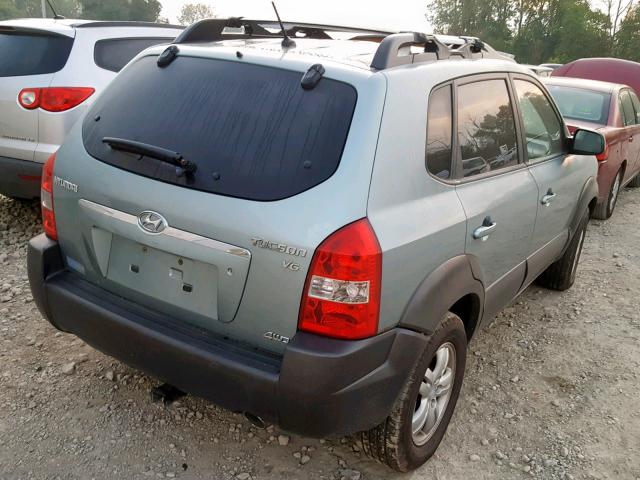 KM8JN72D77U540264 - 2007 HYUNDAI TUCSON SE BLUE photo 4