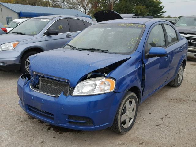 KL1TD5DE7AB112778 - 2010 CHEVROLET AVEO LS BLUE photo 2
