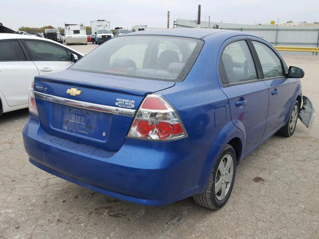 KL1TD5DE7AB112778 - 2010 CHEVROLET AVEO LS BLUE photo 4