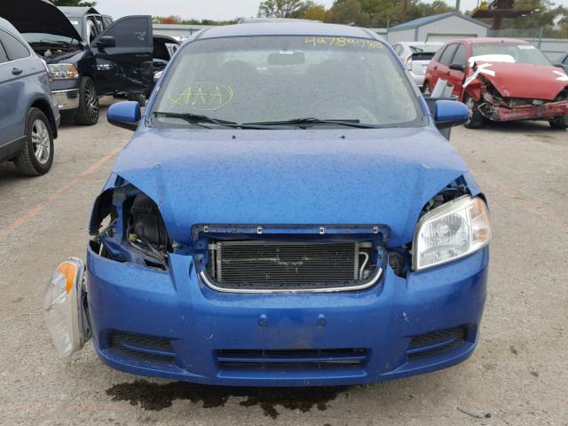 KL1TD5DE7AB112778 - 2010 CHEVROLET AVEO LS BLUE photo 9
