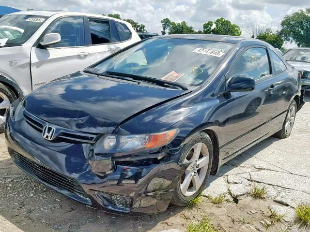 2HGFG12978H504299 - 2008 HONDA CIVIC EXL შავი ფოტო 2