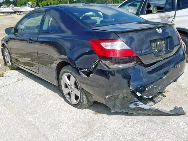2HGFG12978H504299 - 2008 HONDA CIVIC EXL შავი ფოტო 3