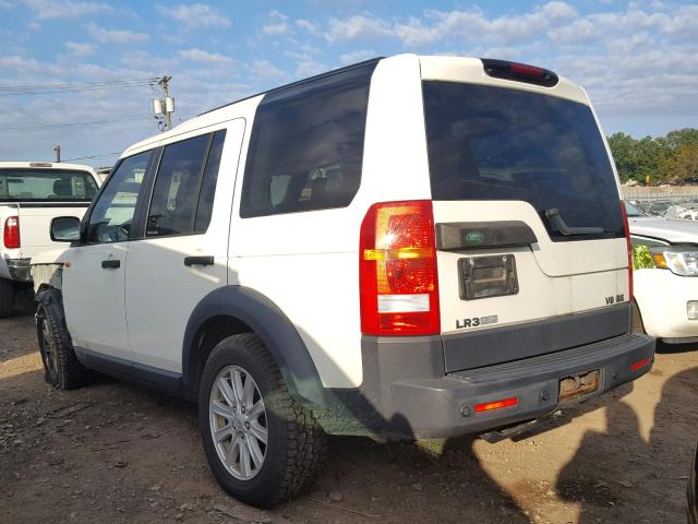 SALAE25408A444636 - 2008 LAND ROVER LR3 SE WHITE photo 3